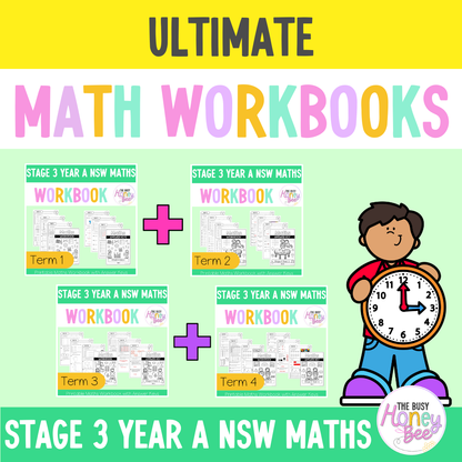 Stage 3 Year A NSW Maths Workbook ULTIMATE Mega Bundle