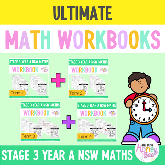 Stage 3 Year A NSW Maths Workbook ULTIMATE Mega Bundle
