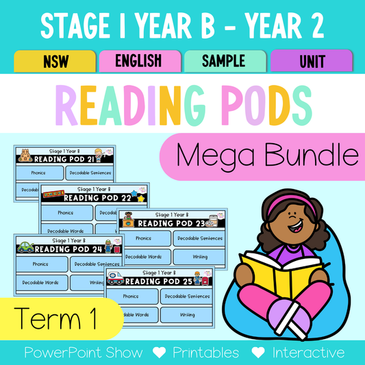 Stage 1 Year B - Year 2 Reading Pod Term 1 Mega Bundle