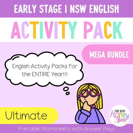 Early Stage 1 English Activity Pack ULTIMATE Mega Bundle