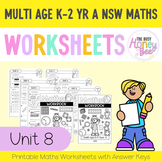 Multi Age K-2 Year A NSW Maths Worksheets Unit 8