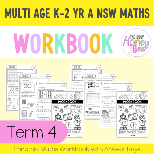 Multi Age K-2 Year A NSW Maths Workbook Term 4