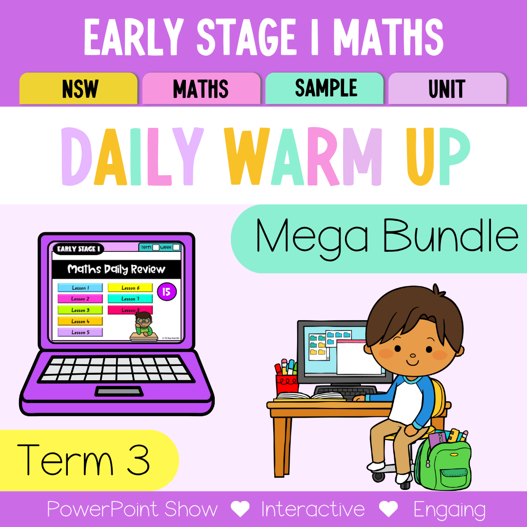 Early Stage 1 Australian | NSW Math Daily Review | Warm-Up Term 3 Mega Bundle