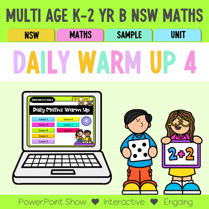 Multi Age K-2 Year B Maths Daily Warm Up Unit 4