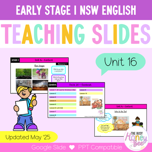 Early Stage 1 Unit 16 NSW Context English Teaching Slides