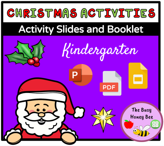 Kindergarten Christmas Activities PowerPoint and Booklet