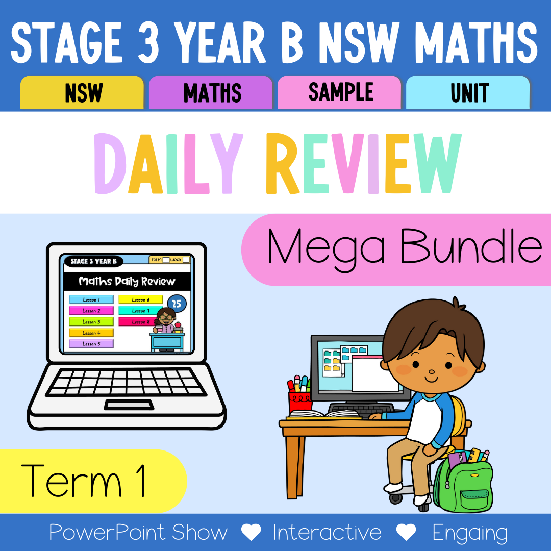 Stage 3 Year B Australian | NSW Math Daily Review | Warm-Up Term 1 Mega Bundle