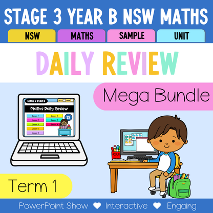 Stage 3 Year B Australian | NSW Math Daily Review | Warm-Up Term 1 Mega Bundle