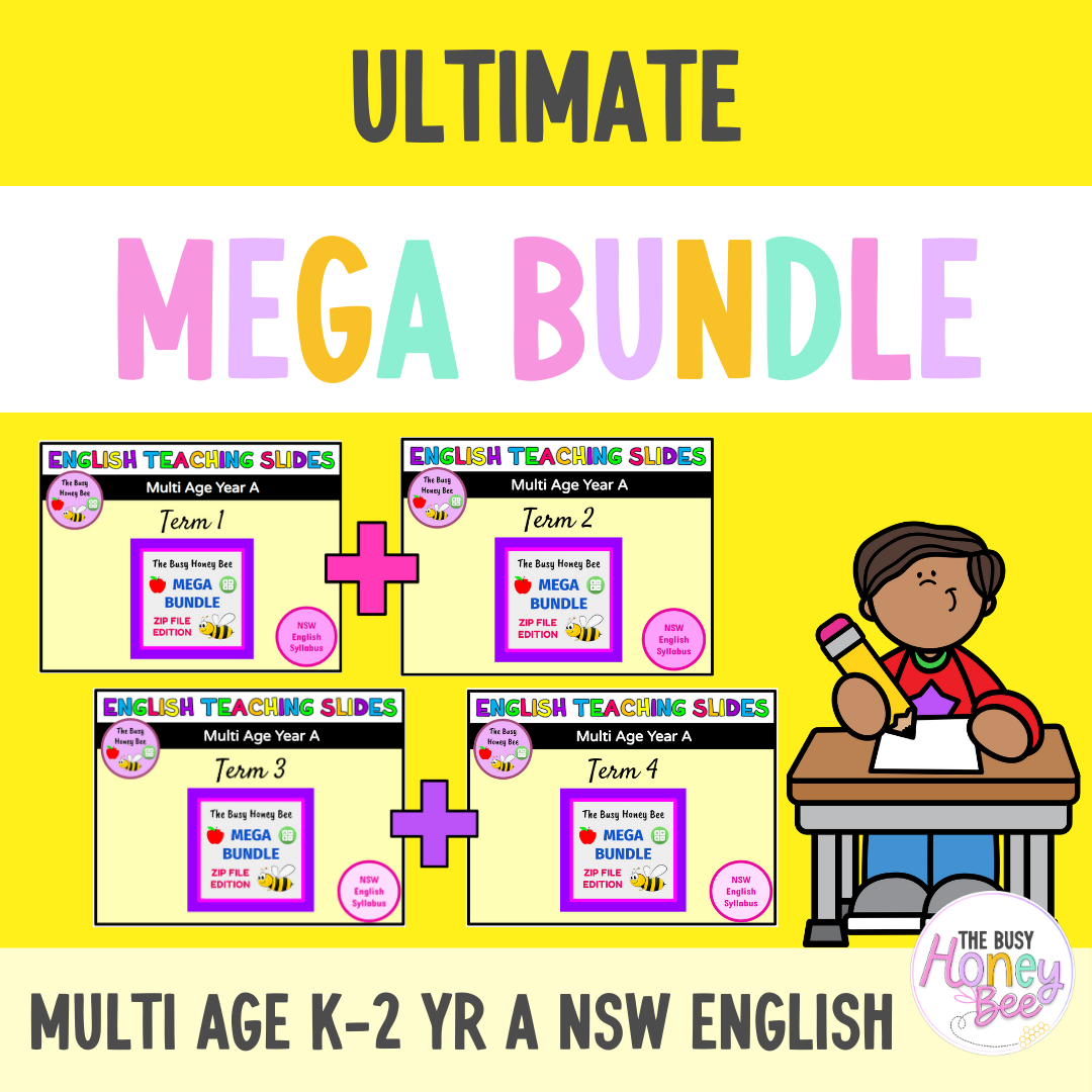 Multi Age K-2 Year A Ultimate English Teaching Slides Mega Bundle