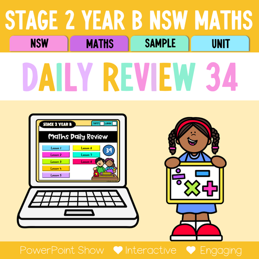 Stage 2 Year B Australian | NSW Math Daily Review | Warm-Up Unit 34