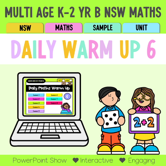 Multi Age K-2 Year B Australian | NSW Maths Daily Review | Warm-Up Unit 6
