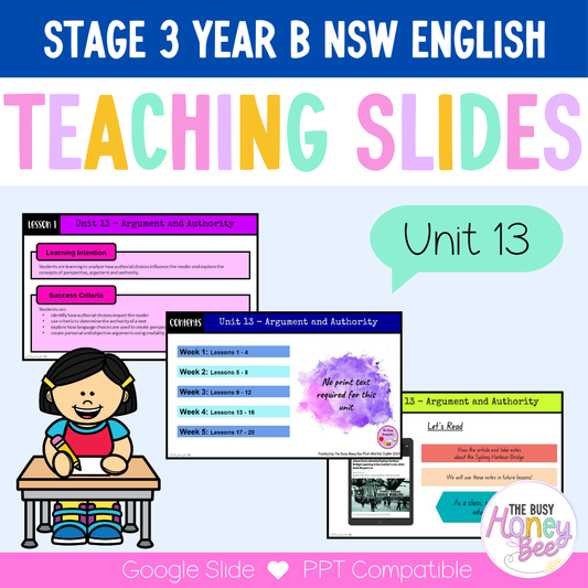 Stage 3 Year B Unit 13 Argument and Authority English Teaching Slides