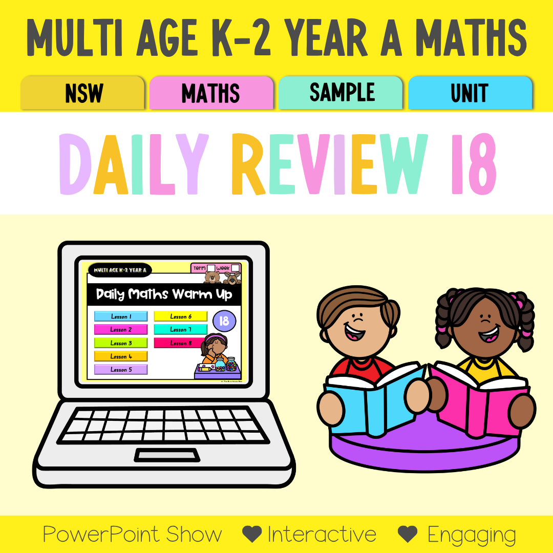 Multi Age K-2 Year A Australian | NSW Maths Daily Review | Warm-Up Unit 18