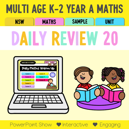 Multi Age K-2 Year A Australian | NSW Maths Daily Review | Warm-Up Unit 20