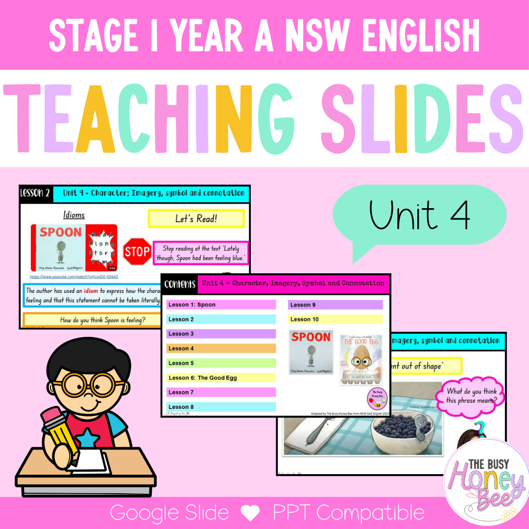 Stage 1 Year A Unit 4 Character; Imagery, symbol... English Teaching Slides