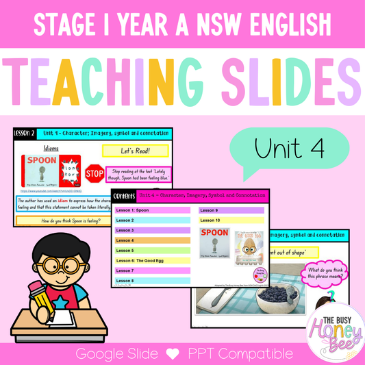 Stage 1 Year A Unit 4 Character; Imagery, symbol... English Teaching Slides