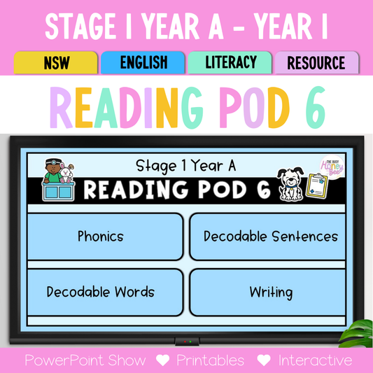 Stage 1 Year A - Year 1 Reading Pod 6 - oa, ow, o-e