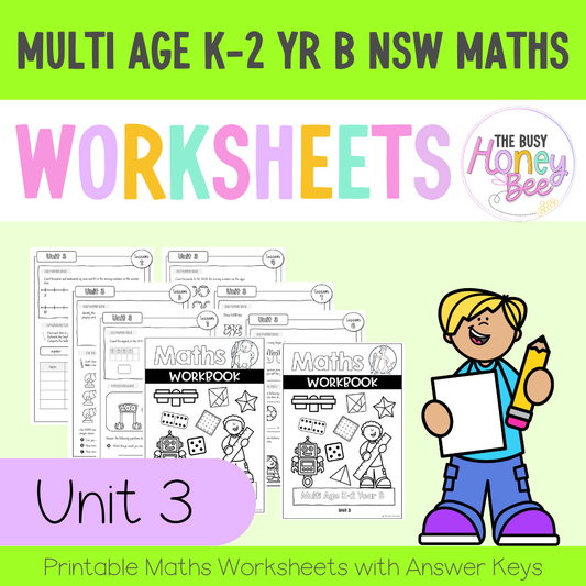 Multi Age K-2 Year B NSW Maths Worksheets Unit 3
