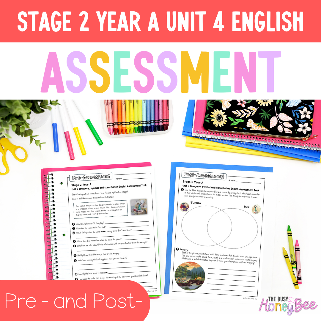 Stage 2 Year A English Pre- and Post-Assessment Unit 4 Imagery, Symbol and Connotation