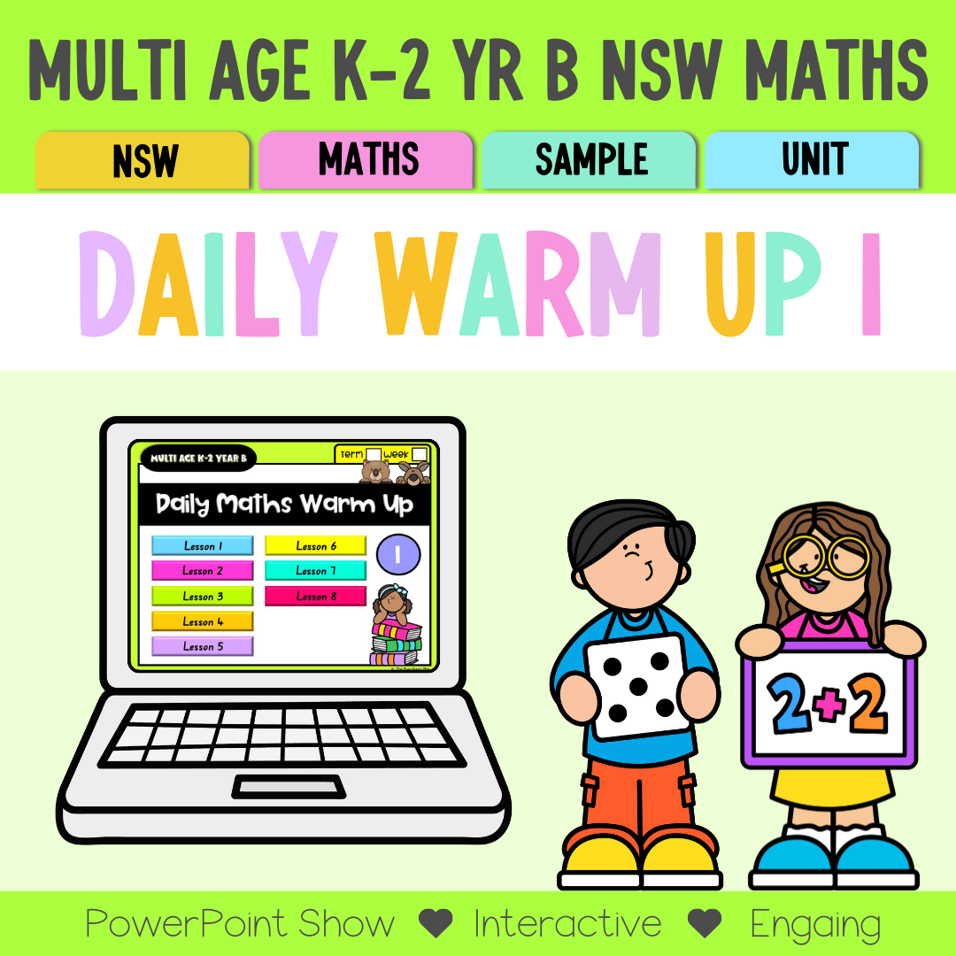 Multi Age K-2 Year B Maths Daily Warm Up Unit 1