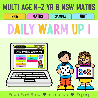 Multi Age K-2 Year B Maths Daily Warm Up Unit 1