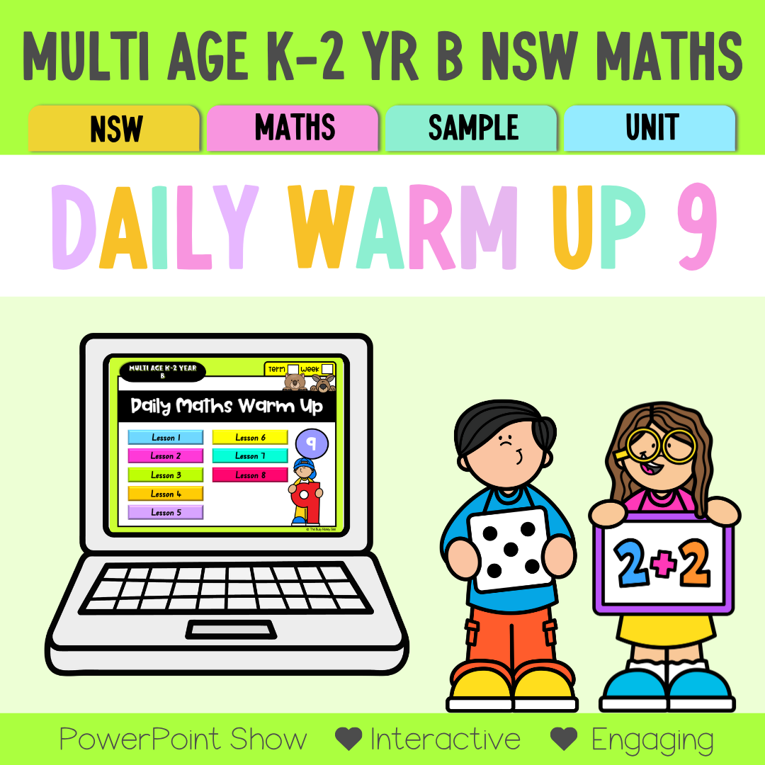 Multi Age K-2 Year B Australian | NSW Maths Daily Review | Warm-Up Unit 9