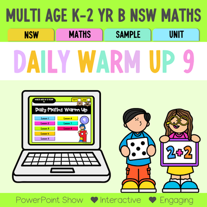 Multi Age K-2 Year B Australian | NSW Maths Daily Review | Warm-Up Unit 9