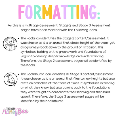 Multi Age 3-6 Year A English Pre- and Post-Assessment Unit 1 Narrative