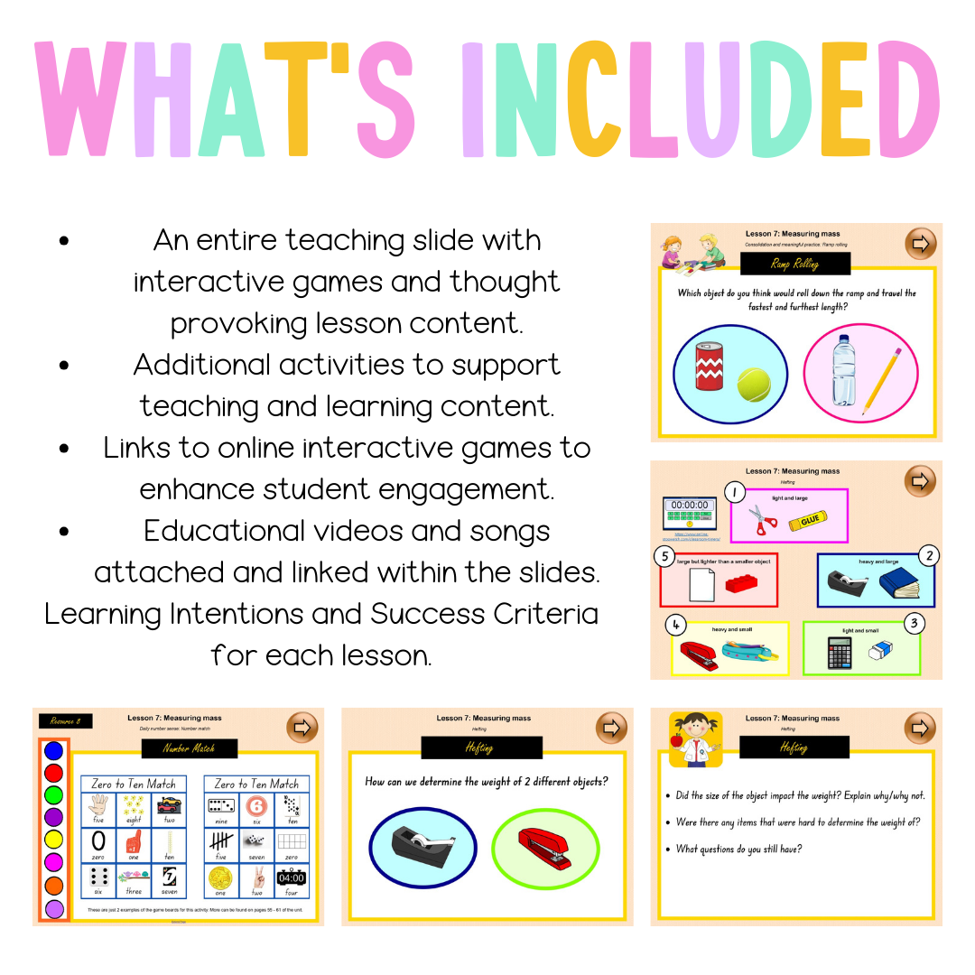 Early Stage 1 Unit 17 Maths Teaching Slides