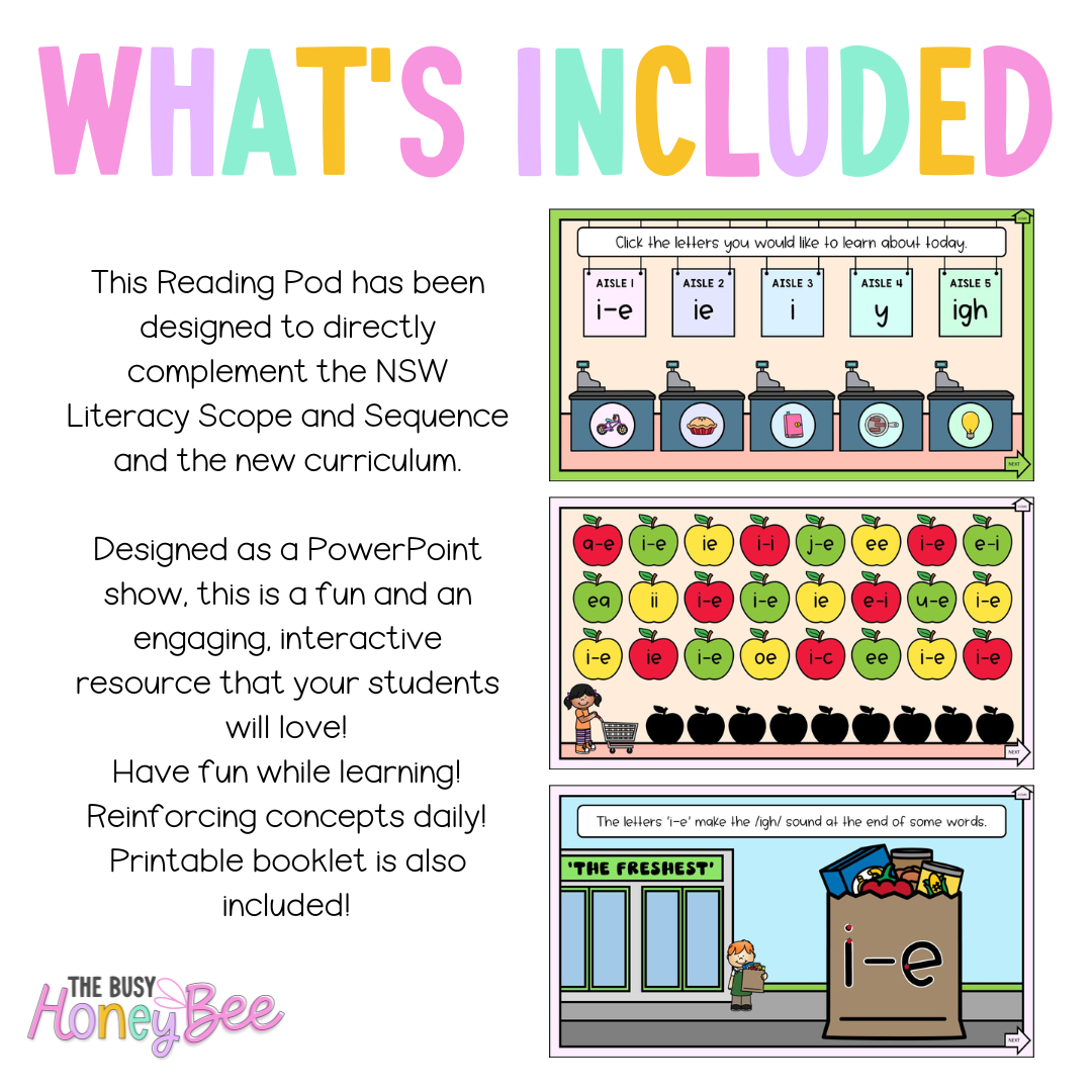 Stage 1 Year A - Year 1 Reading Pod 5 - i, y, igh, ie, i-e