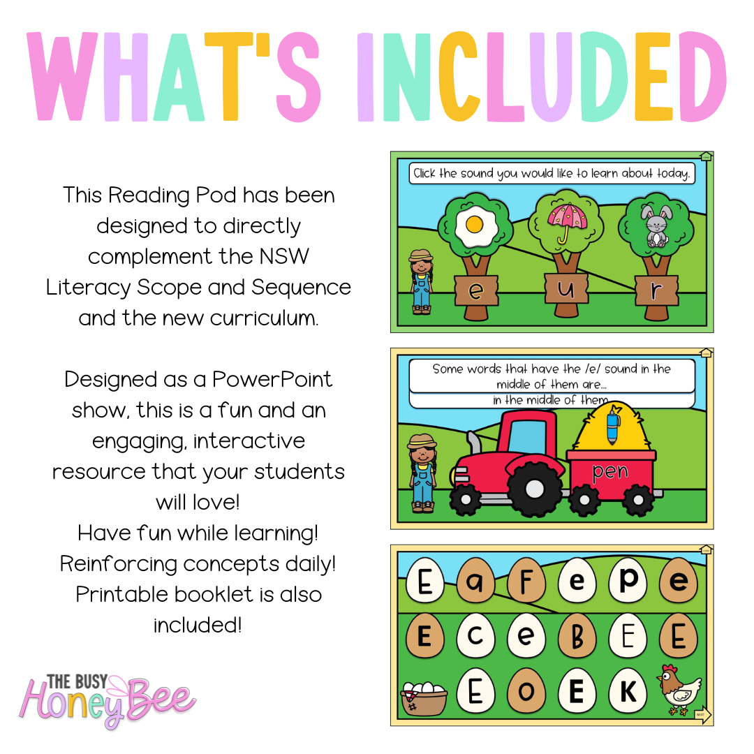 Early Stage 1 Reading Pod 5 - E, U, R