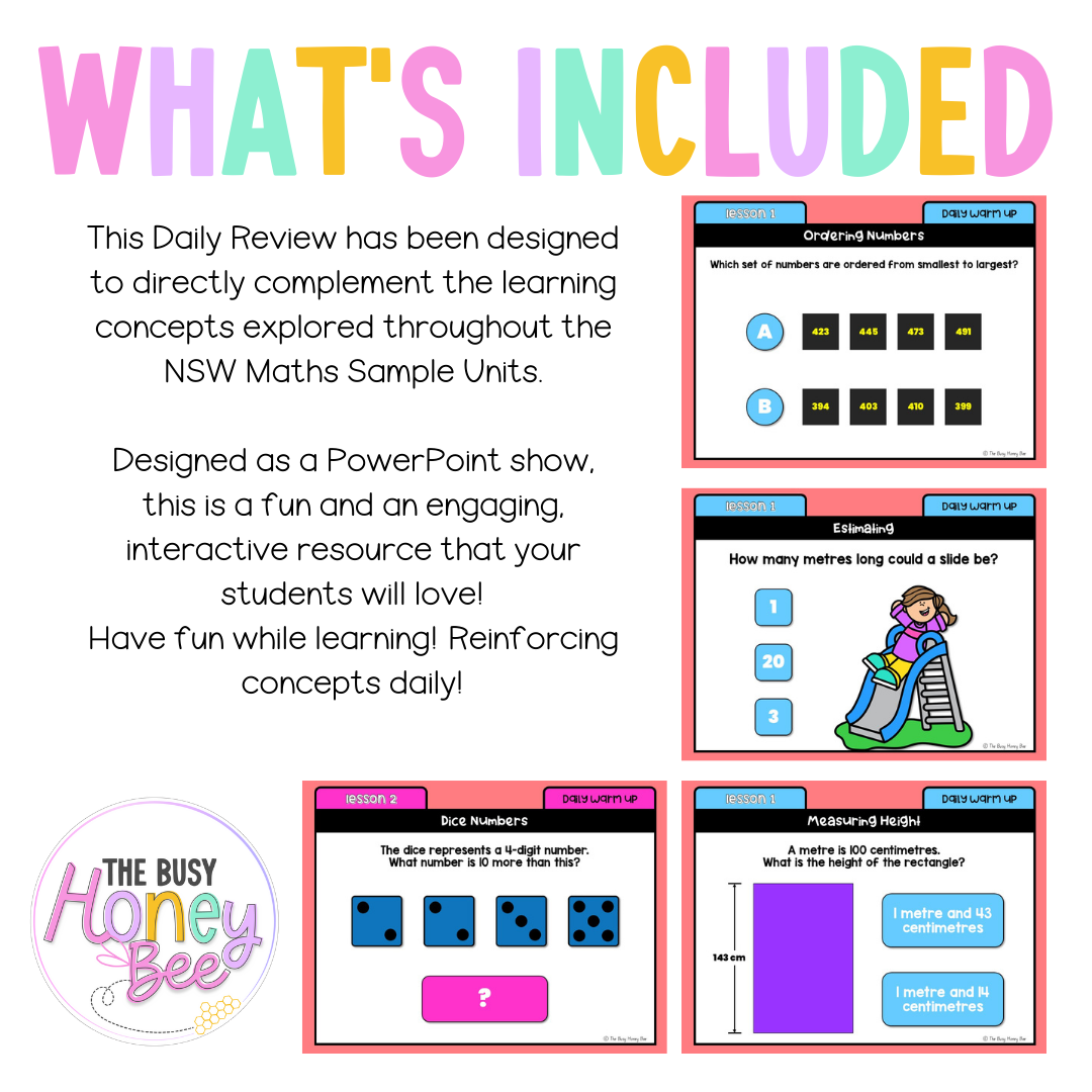 Stage 2 Year A Australian | NSW Math Daily Review | Warm-Up Unit 3