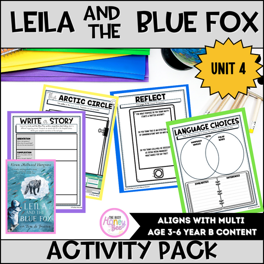 Unit 4 Leila and the Blue Fox by Kiran Millwood Hargrave Activity Pack