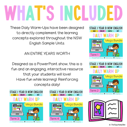 Stage 1 Year B Ultimate English Australian | NSW English Daily Review | Warm-Up Mega Bundle
