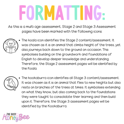 Multi Age 3-6 Year A Differentiated NSW Maths Assessment Unit 10