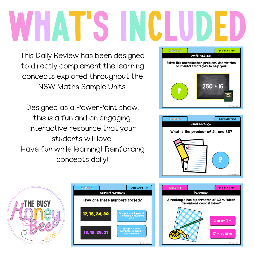 Stage 3 Year B Australian | NSW Math Daily Review | Warm-Up Unit 37 - Warm Up | Revision