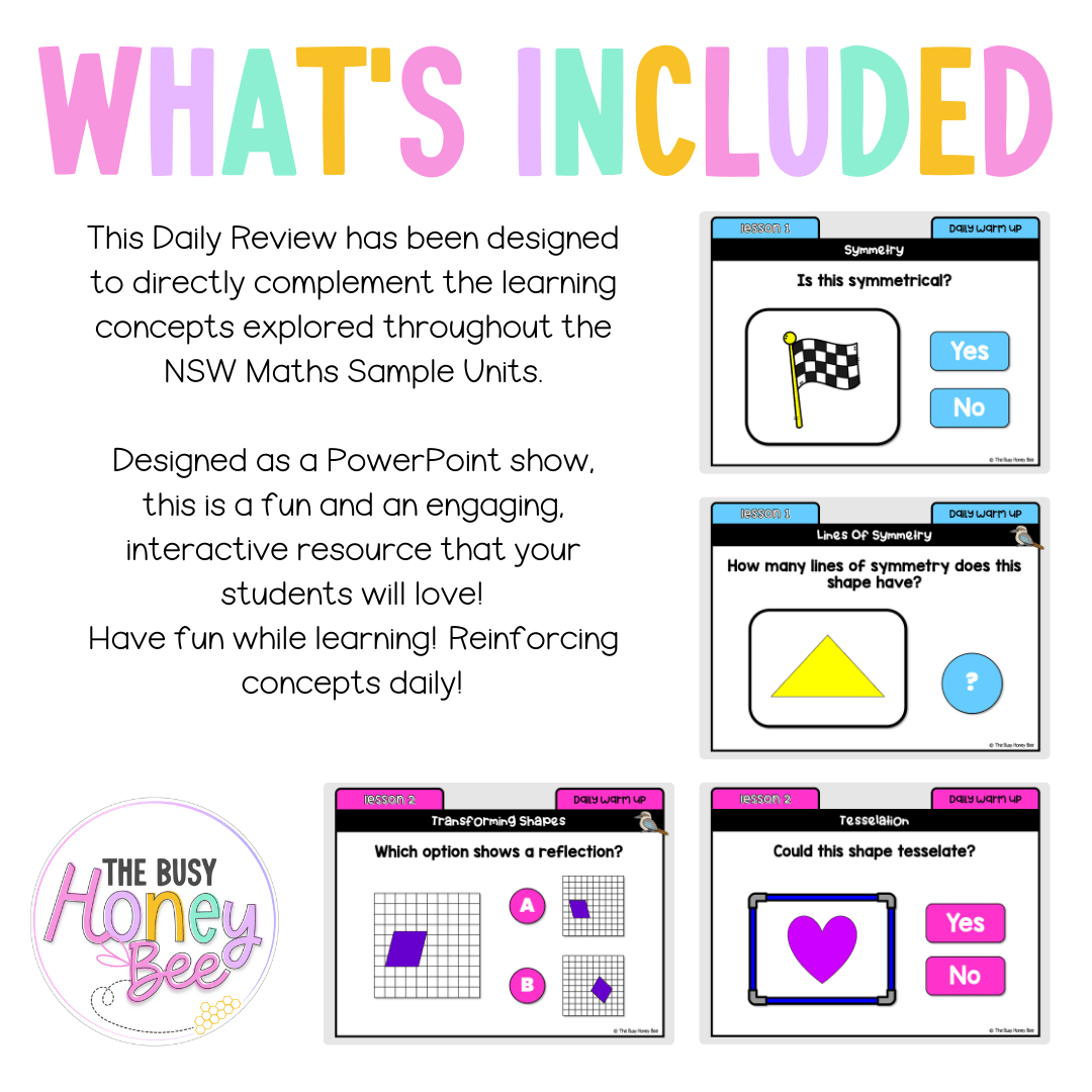 Multi Age 3-6 Year B Australian | NSW Math Daily Review | Warm-Up Unit 12