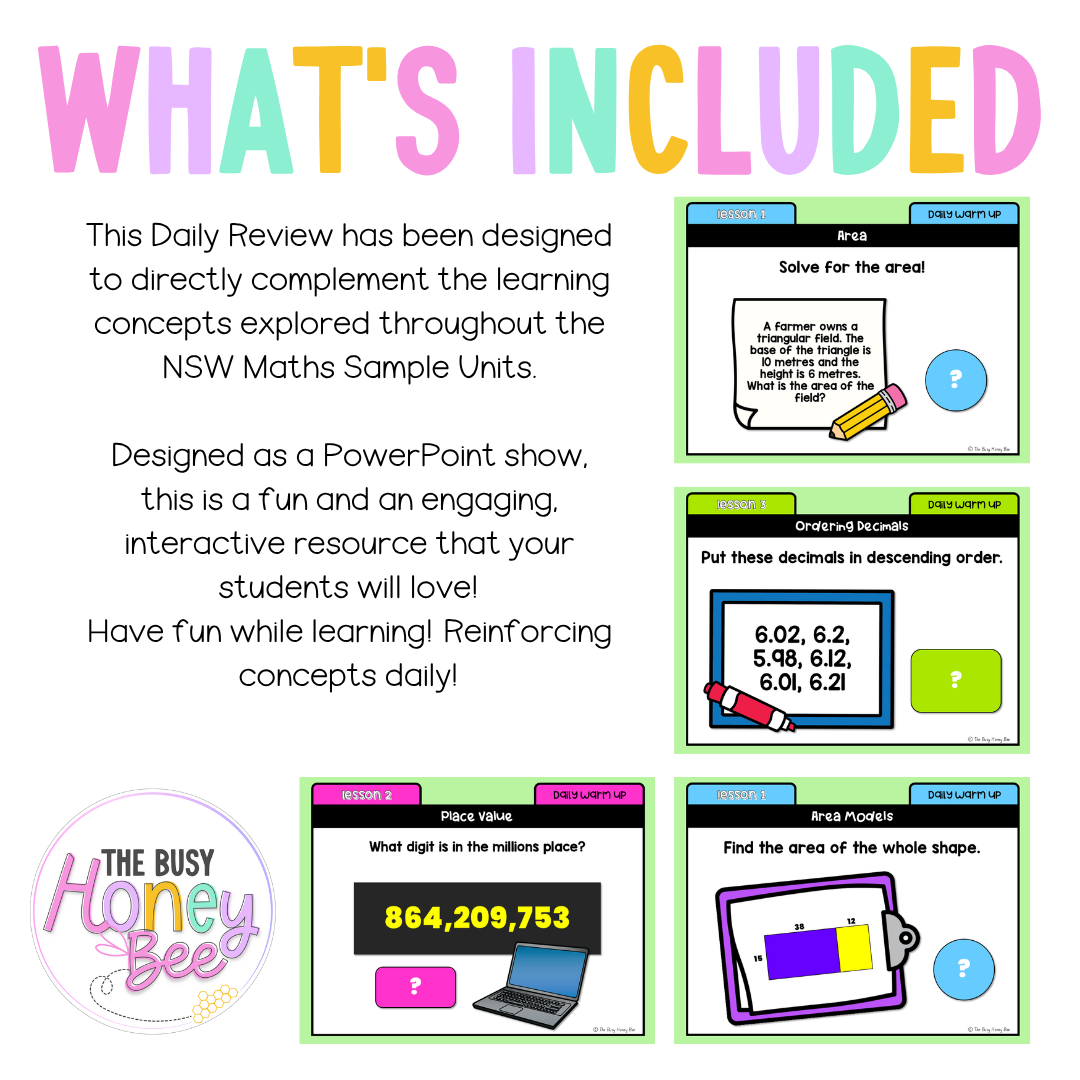 Stage 3 Year A Australian | NSW Math Daily Review | Warm-Up Unit 11
