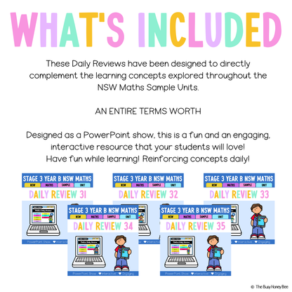 Stage 3 Year B Australian | NSW Math Daily Review | Warm-Up Term 3 Mega Bundle