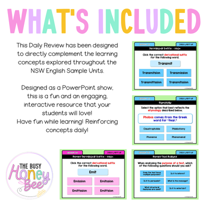 Stage 3 Year A Australian | NSW English Daily Review | Warm-Up Unit 2 Week 4