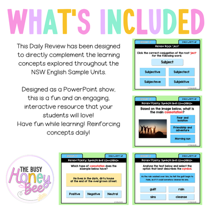 Stage 3 Year A Australian | NSW English Daily Review | Warm-Up Unit 4 Week 5