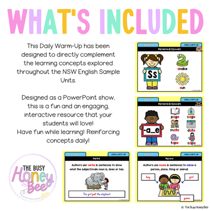 Multi Age K-2 Year A English Daily Warm Up Unit 1