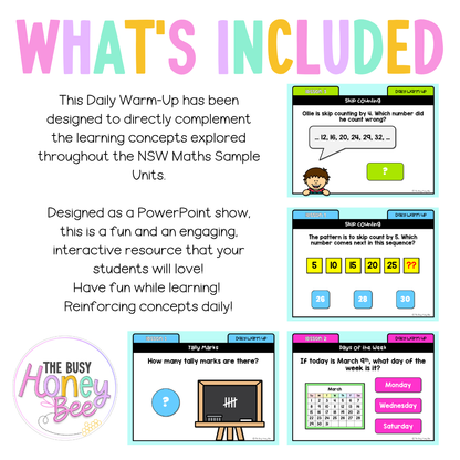 Stage 1 Year B Australian | NSW Math Daily Review | Warm-Up Unit 38
