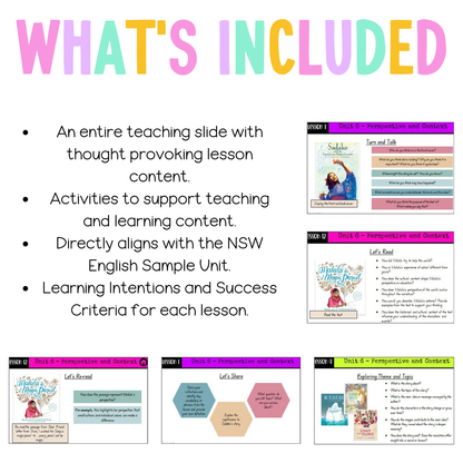 Stage 2 Year A Unit 6 NSW Perspective and Context English Teaching Slides