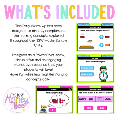 Multi Age K-2 Year B Australian | NSW Maths Daily Review | Warm-Up Unit 20