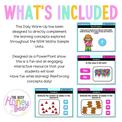 Stage 1 Year B Australian | NSW Math Daily Review | Warm-Up Unit 33