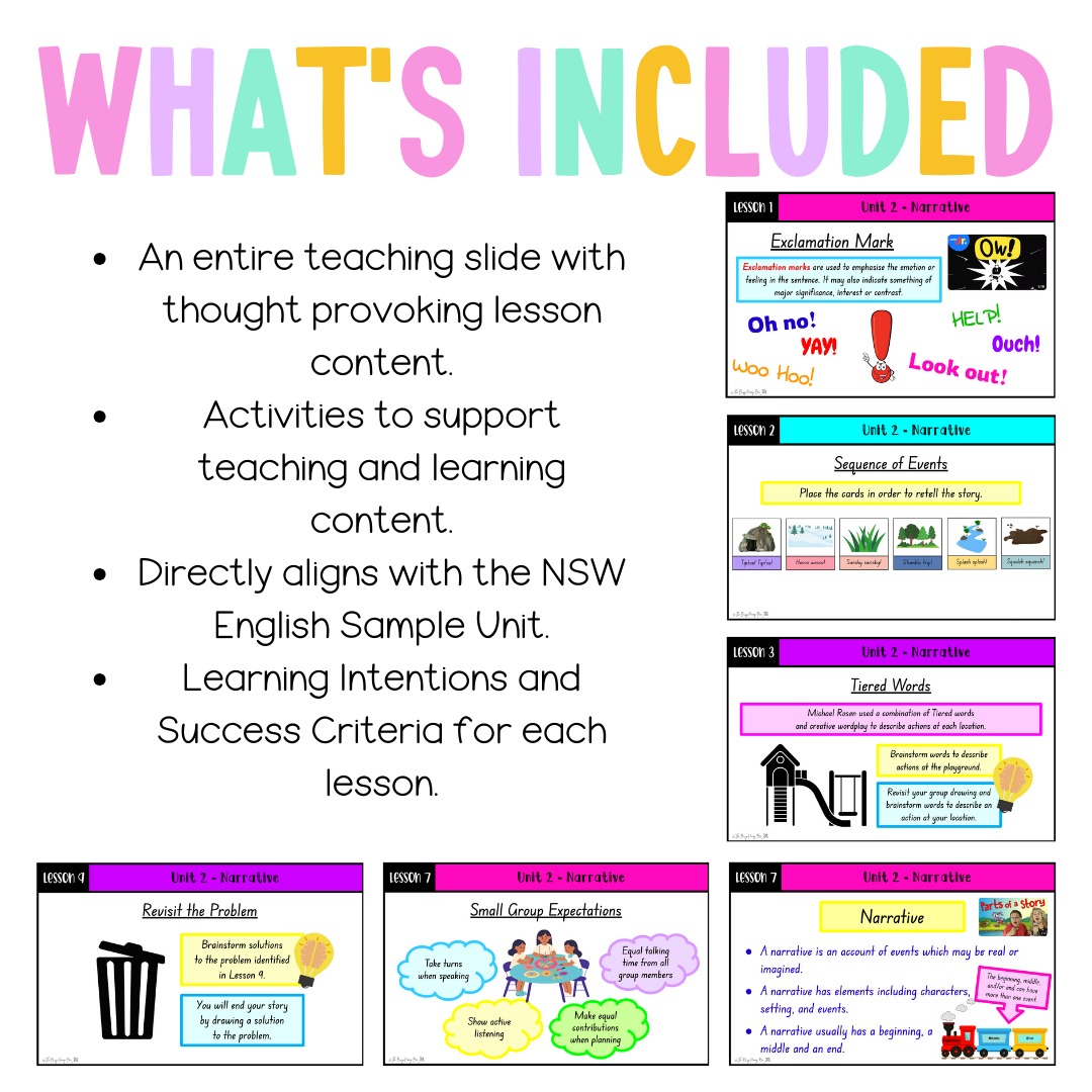 Early Stage 1 Unit 2 Narrative English Teaching Slides