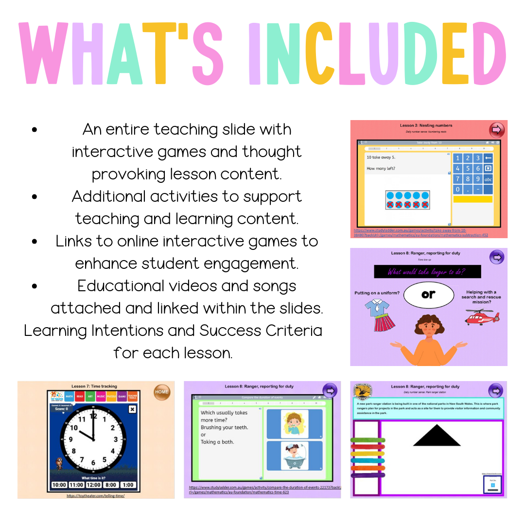 Early Stage 1 Unit 11 Maths Teaching Slides