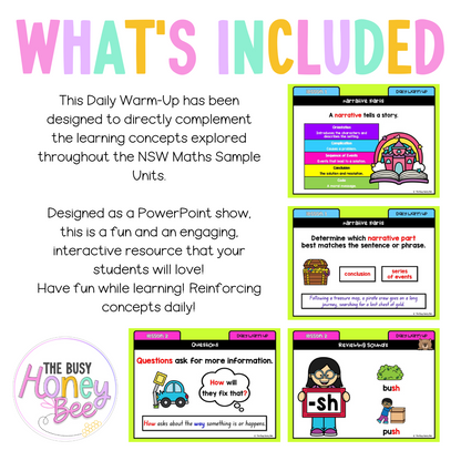 Multi Age K-2 Year B Australian | NSW English Daily Review | Warm-Up Unit 9