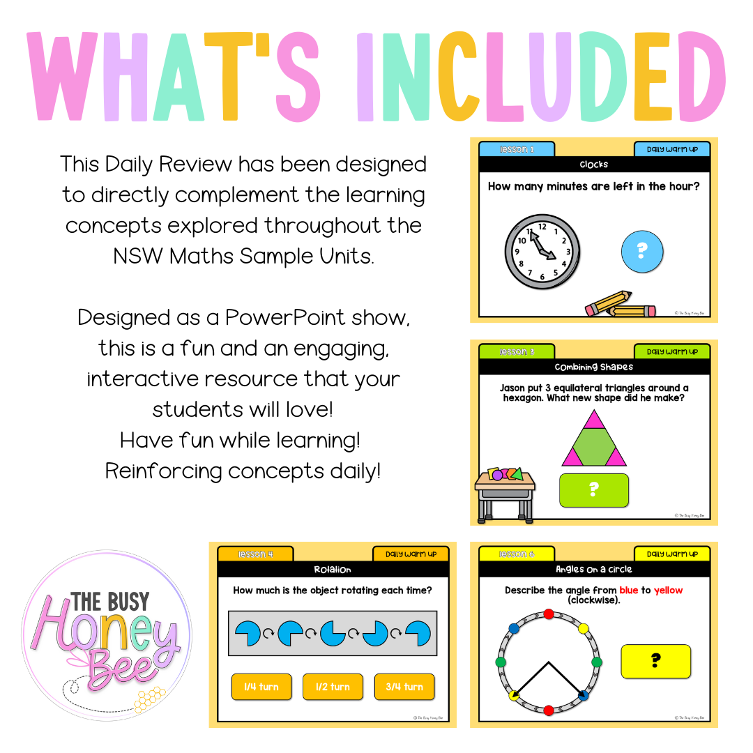 Stage 2 Year B Australian | NSW Math Daily Review | Warm-Up Unit 39